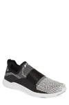 Apl Athletic Propulsion Labs Techloom Bliss Slip-on Running Sneakers In Black/ White/ Ombre