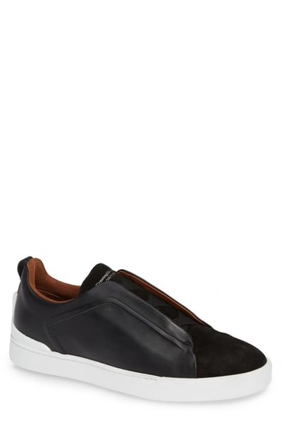 Ermenegildo Zegna Slip-on Sneaker In Black