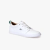 LACOSTE MEN'S BAYLISS LEATHER PERFORATED COLLAR SNEAKERS - 10