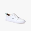 Lacoste Men's Bayliss Leather Perforated Collar Sneakers - 10 In White