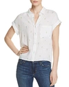 Rails Whitney Cactus Print Shirt In White Watercolor Cactus