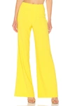 ALICE AND OLIVIA ALICE + OLIVIA DYLAN WIDE LEG PANT IN YELLOW.,ALI-WP67
