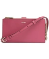DKNY BRYANT LEATHER WALLET CROSSBODY, CREATED FOR MACY'S