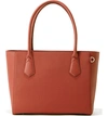 Dagne Dover Signature Classic Coated Canvas Tote In Clay Red