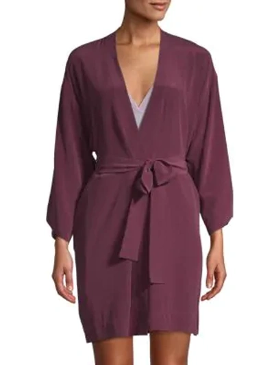 Ugg Lolla Silk Dressing Gown In Port