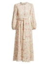 ZIMMERMANN Honour Floral Highneck Cotton Dress