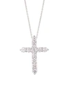 ROBERTO COIN Diamond Crosses 18K White Gold & Diamond Necklace