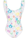 ALL THINGS MOCHI VIENNA FLORAL RUFFLED SWIMSUIT