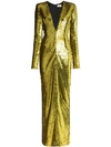 ALEXANDRE VAUTHIER ALEXANDRE VAUTHIER SEQUIN-EMBELLISHED GOWN - 黄色