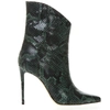 ALDO CASTAGNA ANKLE BOOT IN PYTHONED GREEN AND BLACK LEATHER,10909222