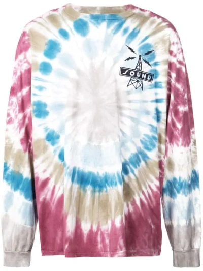 Just Don Tie Dye Long Sleeve Top In Red