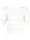 ALICE AND OLIVIA LAVONA LACE INSERT TOP