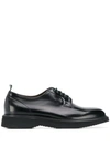 Green George Classic Derby Shoes In Black