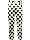 DOLCE & GABBANA DOTTED CROPPED TROUSERS