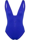 ERES ERES V-NECK SWIMSUIT - BLUE