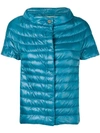 HERNO HERNO SHORT-SLEEVED PUFFER JACKET - BLUE