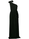 PINKO STRUCTURED ONE-SHOULDER GOWN