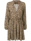 ANDAMANE LEOPARD PRINT SHORT DRESS