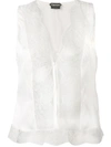 TOM FORD LACE PANEL SLEEVELESS BLOUSE