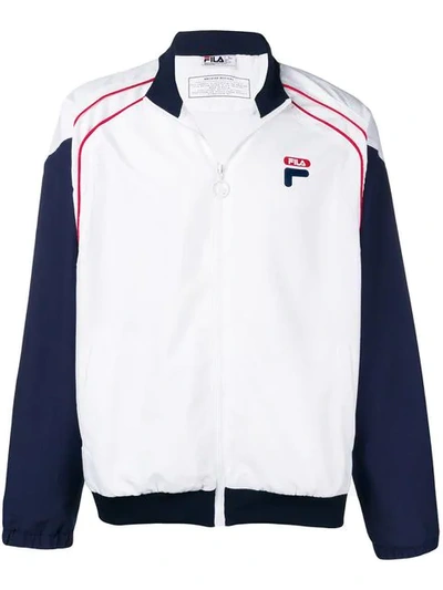 Fila Colour Block Jacket In White