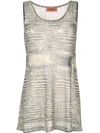 MISSONI MISSONI LONG TANK TOP - BLUE