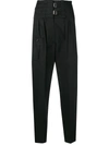 DOLCE & GABBANA CROPPED BUCKLE FRONT TROUSERS