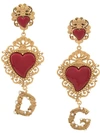 DOLCE & GABBANA logo heart earrings