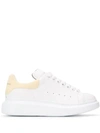 Alexander Mcqueen Suede-trimmed Leather Exaggerated-sole Sneakers In 9885