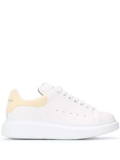 Alexander Mcqueen Suede-trimmed Leather Exaggerated-sole Sneakers In 9885