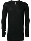 Rick Owens Long Length Sweatshirt In Black