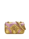 Gucci Gg Marmont Mini Matelassé Bag In Gold