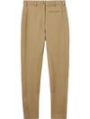 BURBERRY LAMBSKIN PANEL STRETCH CREPE JERSEY TROUSERS