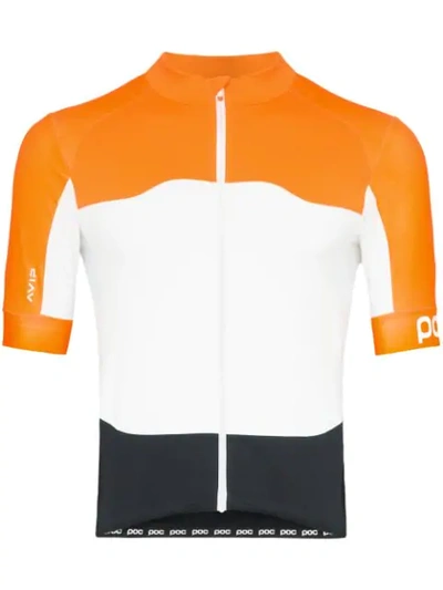 Poc Multicoloured Avip Ceramic Cycling Jersey In Orange