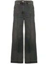 Isabel Marant Étoile Cropped Wide-leg Jeans In Black