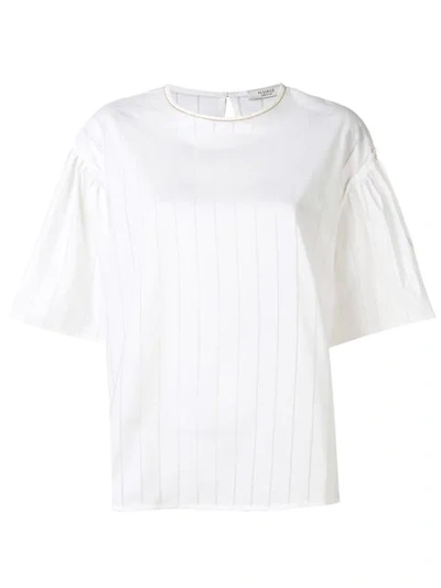Peserico 条纹罩衫 - 白色 In White