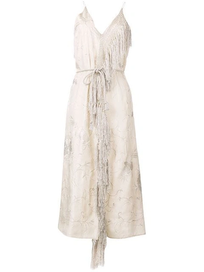 Forte Forte Floral Embroidered Dress In Neutrals