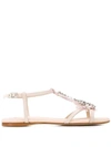 ANNA BAIGUERA ANNA BAIGUERA EMBELLISHED BOW SANDALS - PINK