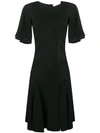SEE BY CHLOÉ SEE BY CHLOÉ PLEATED T-SHIRT DRESS - BLACK
