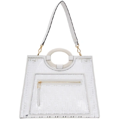 Fendi Runaway Shopper Bag In White