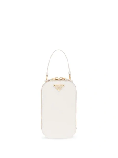 Prada Logo Plaque Mini-bag In White