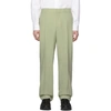 BURBERRY BURBERRY GREEN WOOL TROUSERS