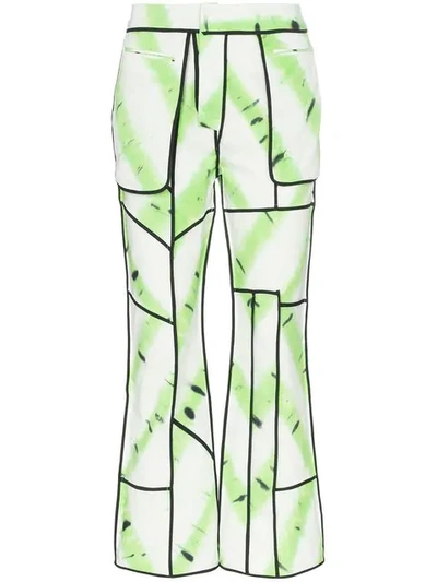 Asai Jungle Patchwork Trousers In Green