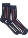 BURBERRY ICON STRIPE INTARSIA ANKLE SOCKS