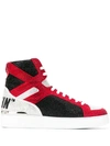 PHILIPP PLEIN EMBELLISHED HI-TOP SNEAKERS