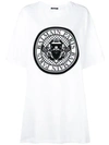 BALMAIN BALMAIN OVERSIZED PRINTED LOGO T-SHIRT - WHITE