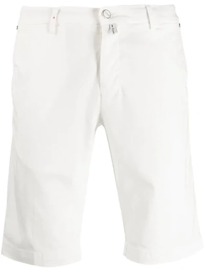 Kiton Seersucker Shorts In White
