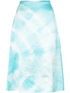 ASHLEY WILLIAMS ASHLEY WILLIAMS TIE-DYE SKIRT - BLUE