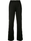 Michael Michael Kors Metallic Button Trousers In Black