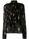 SAINT LAURENT MAO COLLAR BLOUSE