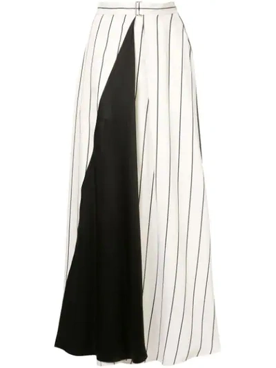 Layeur Contrast Paneled Skirt In White